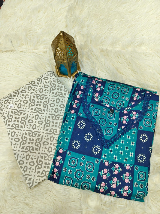 Blue Indo western dress