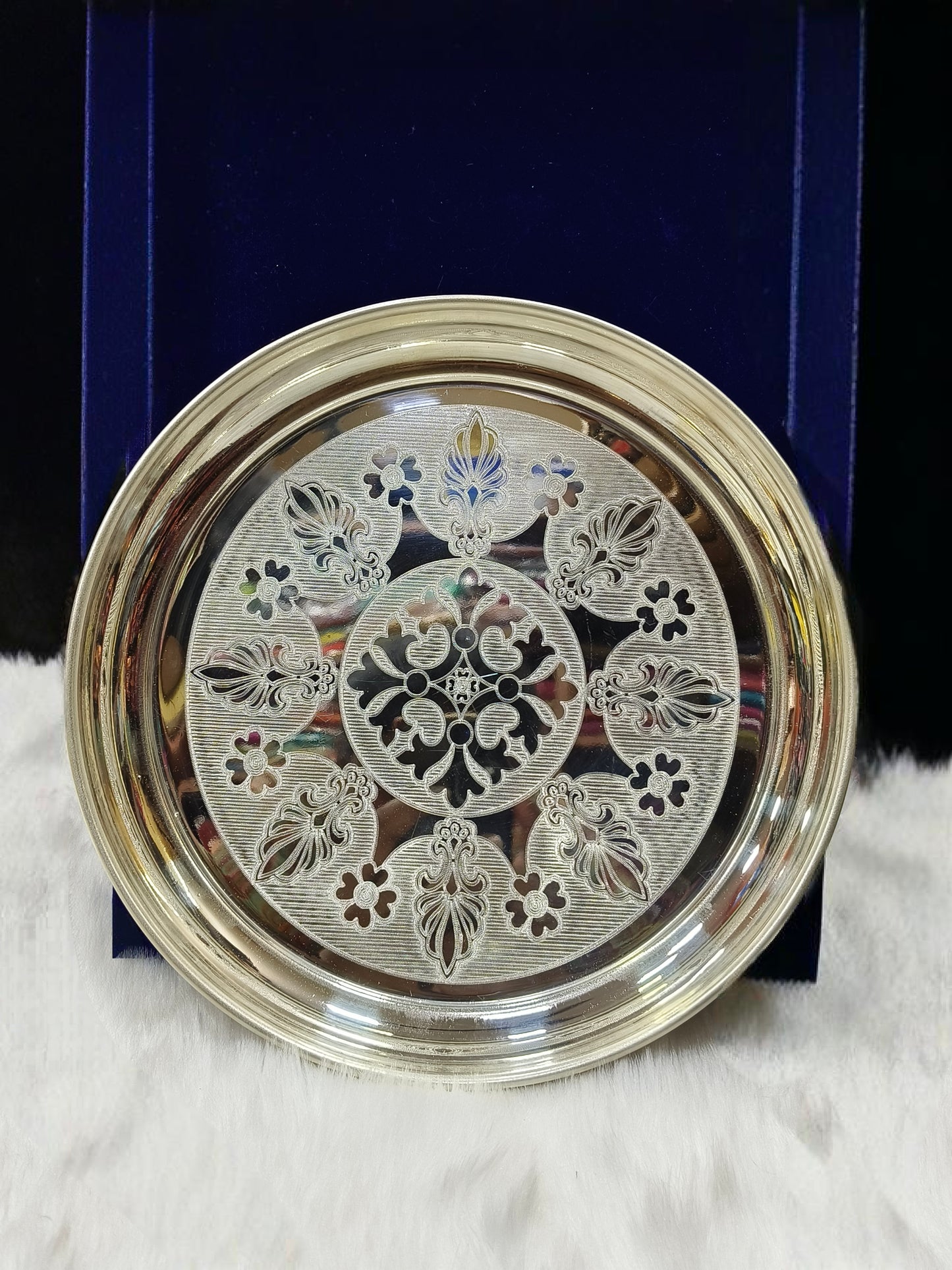 Pure German silver plate weight 220gm 9inch