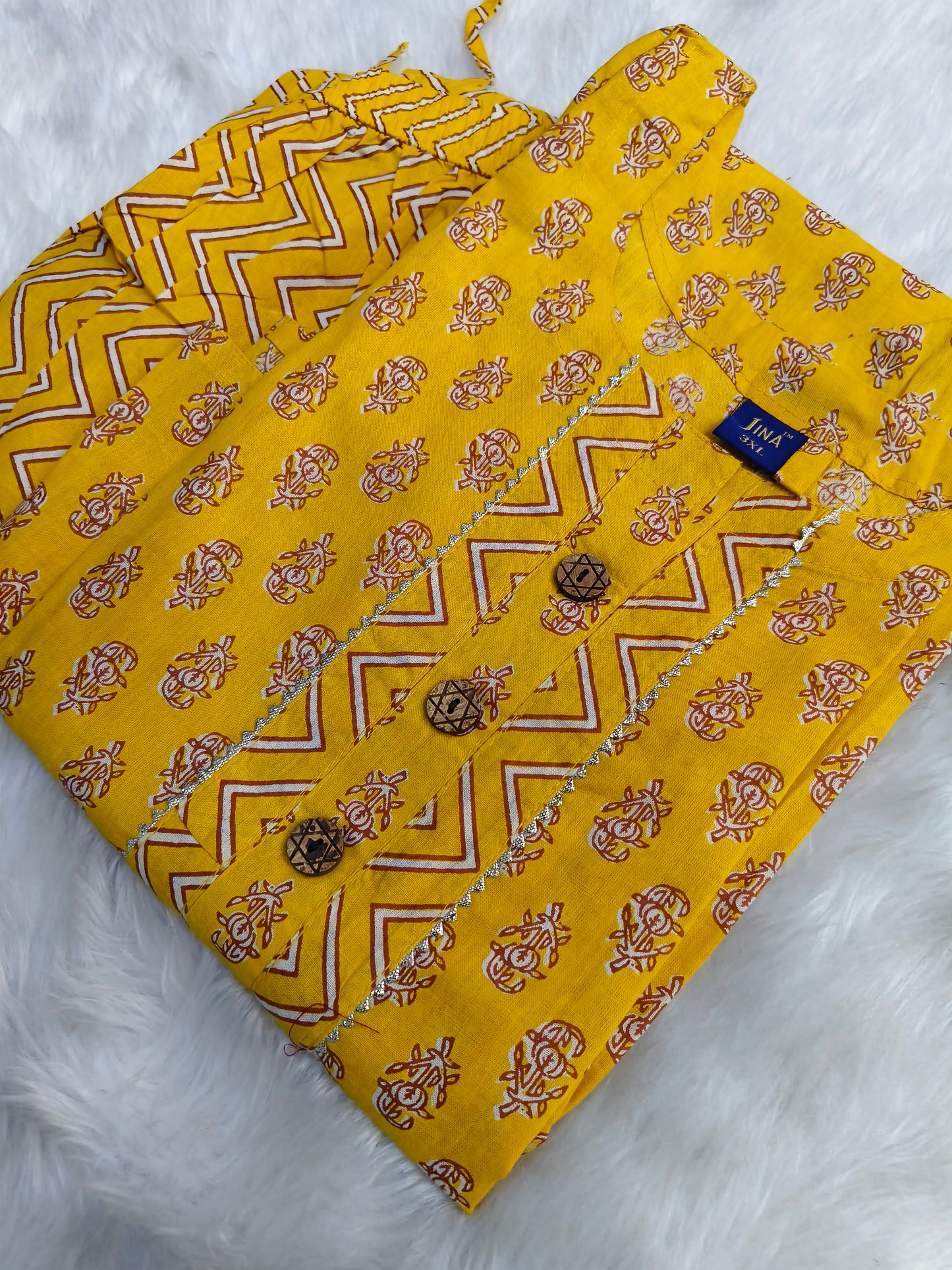 Yellow  cotton suits