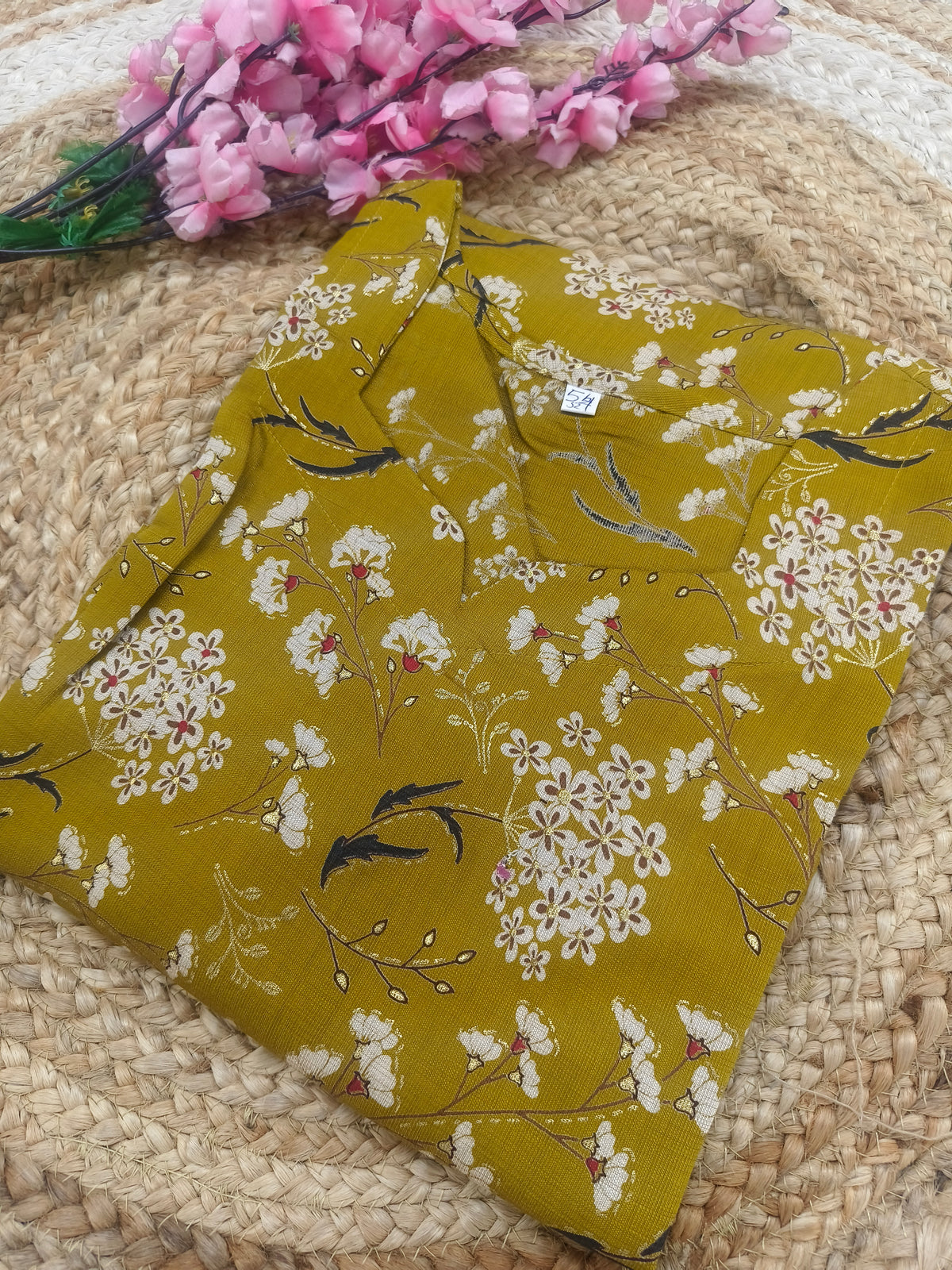 Yellow Rayon straight kurta