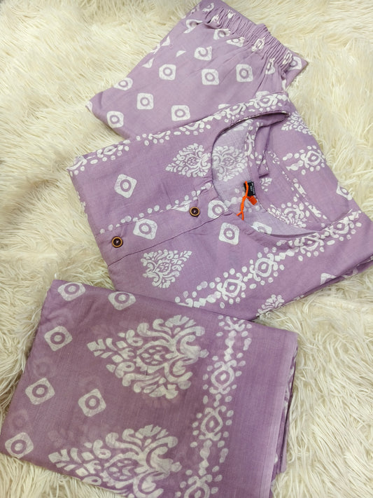Light pink Cotton sets with duppata