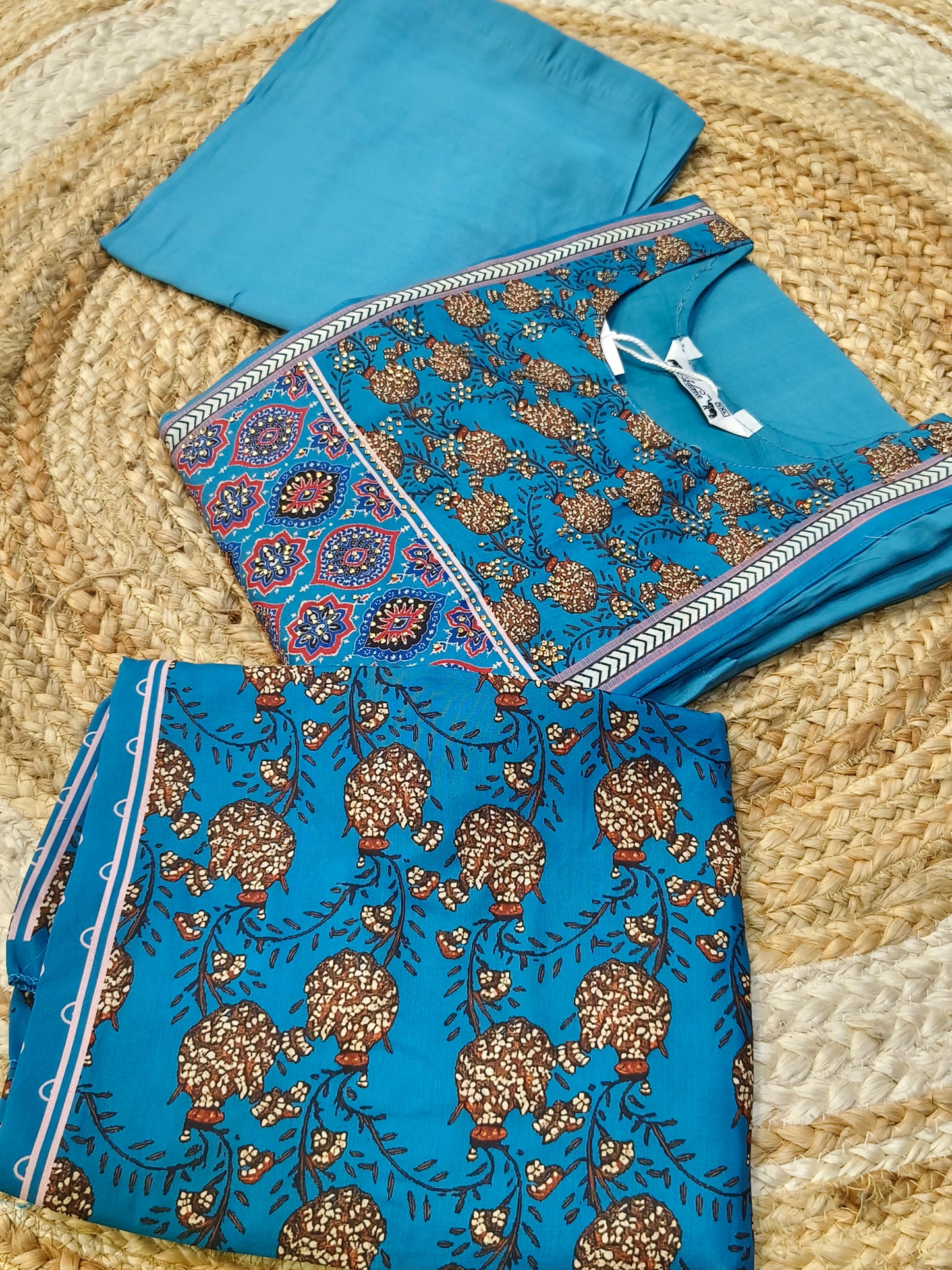 Rama Blue Designer straight cut suit