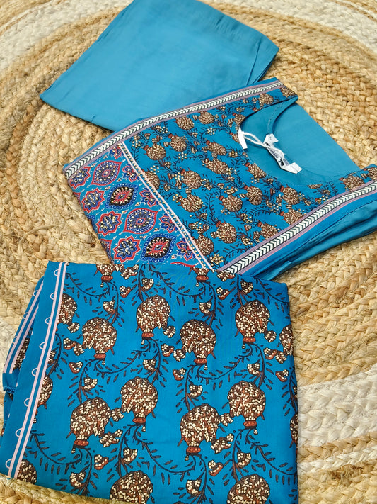 Rama Blue Designer straight cut suit