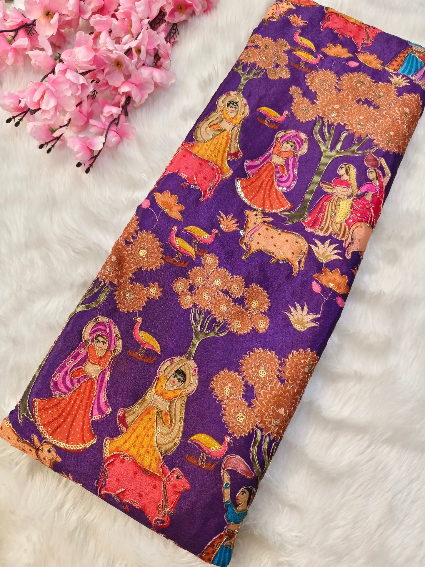 Purple Silk blouse piece