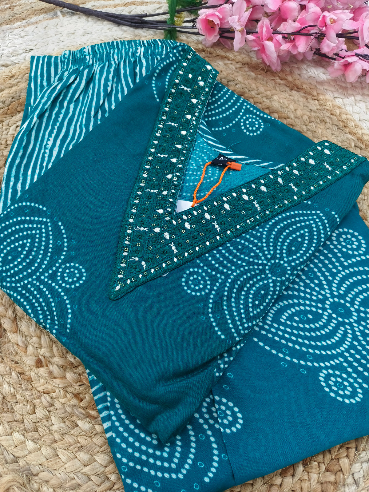 blue Cotton sets with duppatta