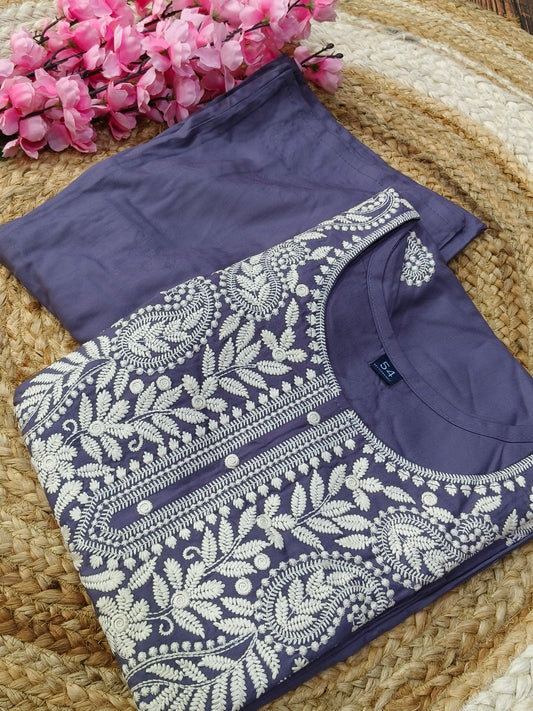 Lavender plazzo designer dress