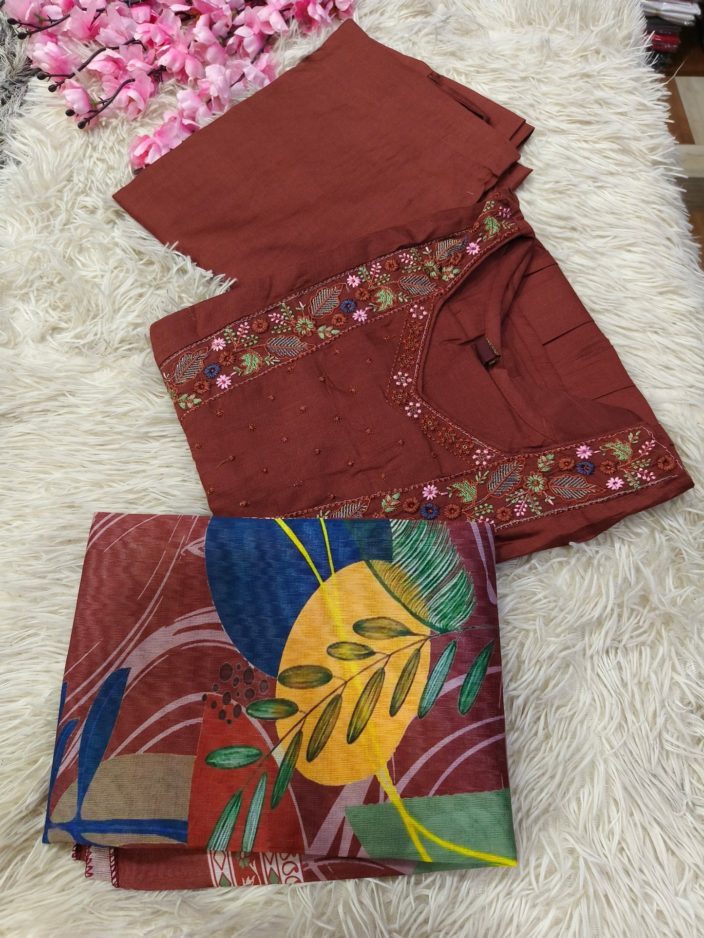 Brown Elegant Aline designer suits