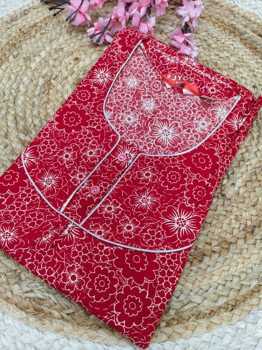 Red pure cotton Nighty