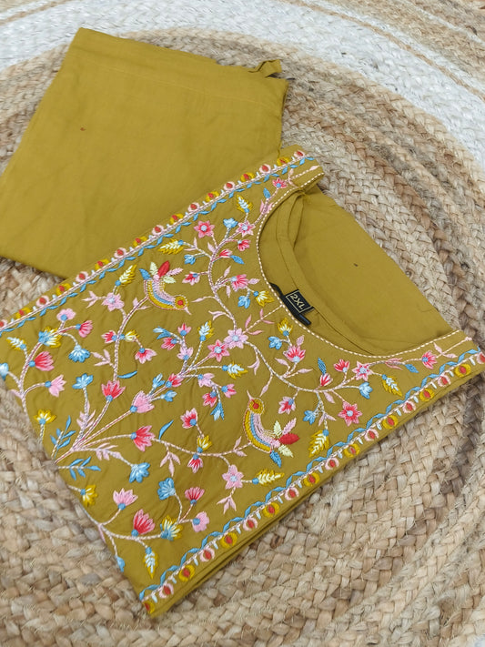 Yellow cotton cord sets