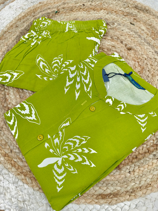 Leaf Green rayon cord set