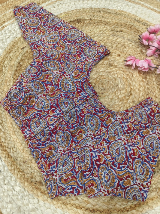 Kalamkari Cotton Stretchable Blouse