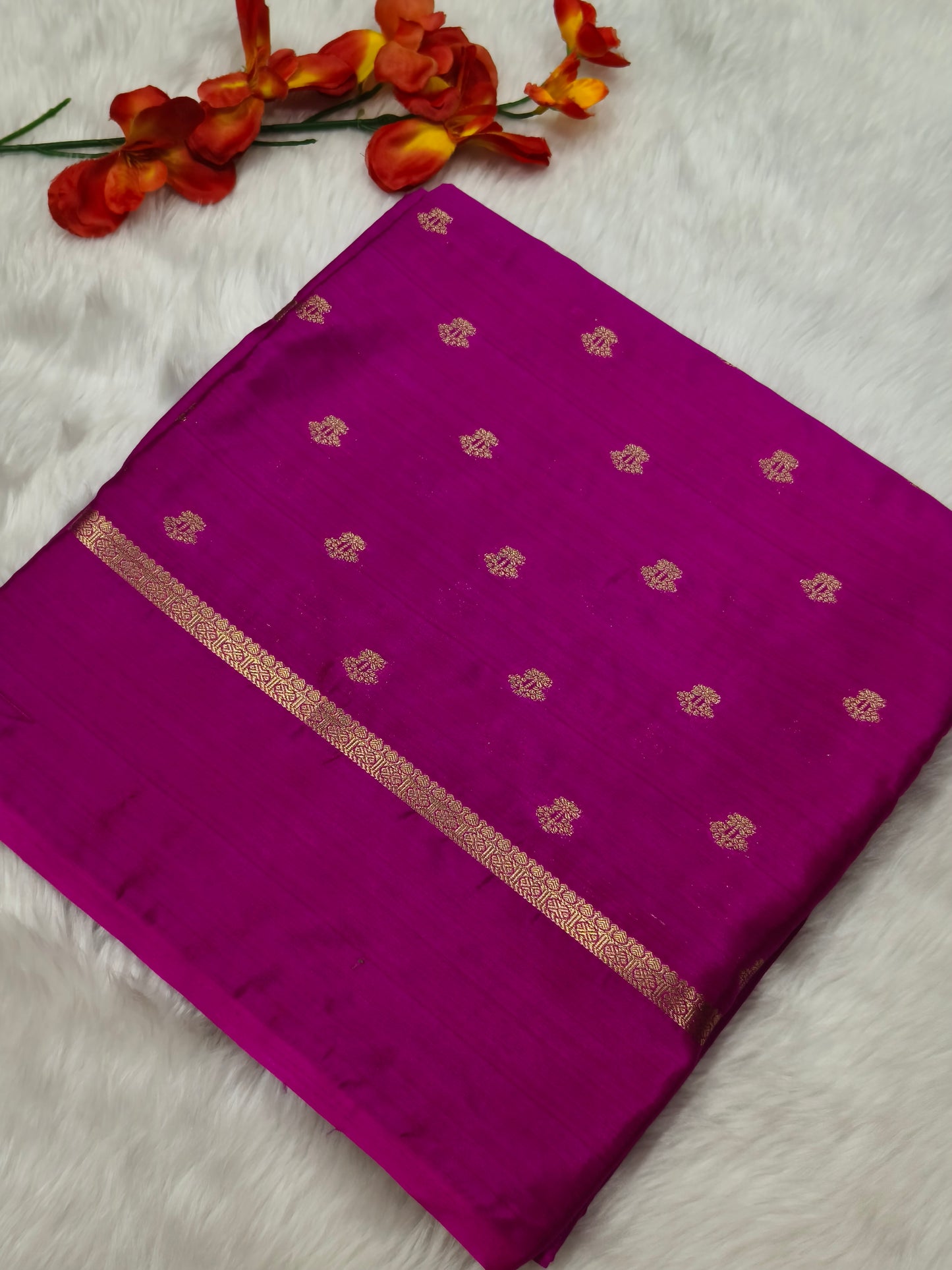 Pink semi silk saree