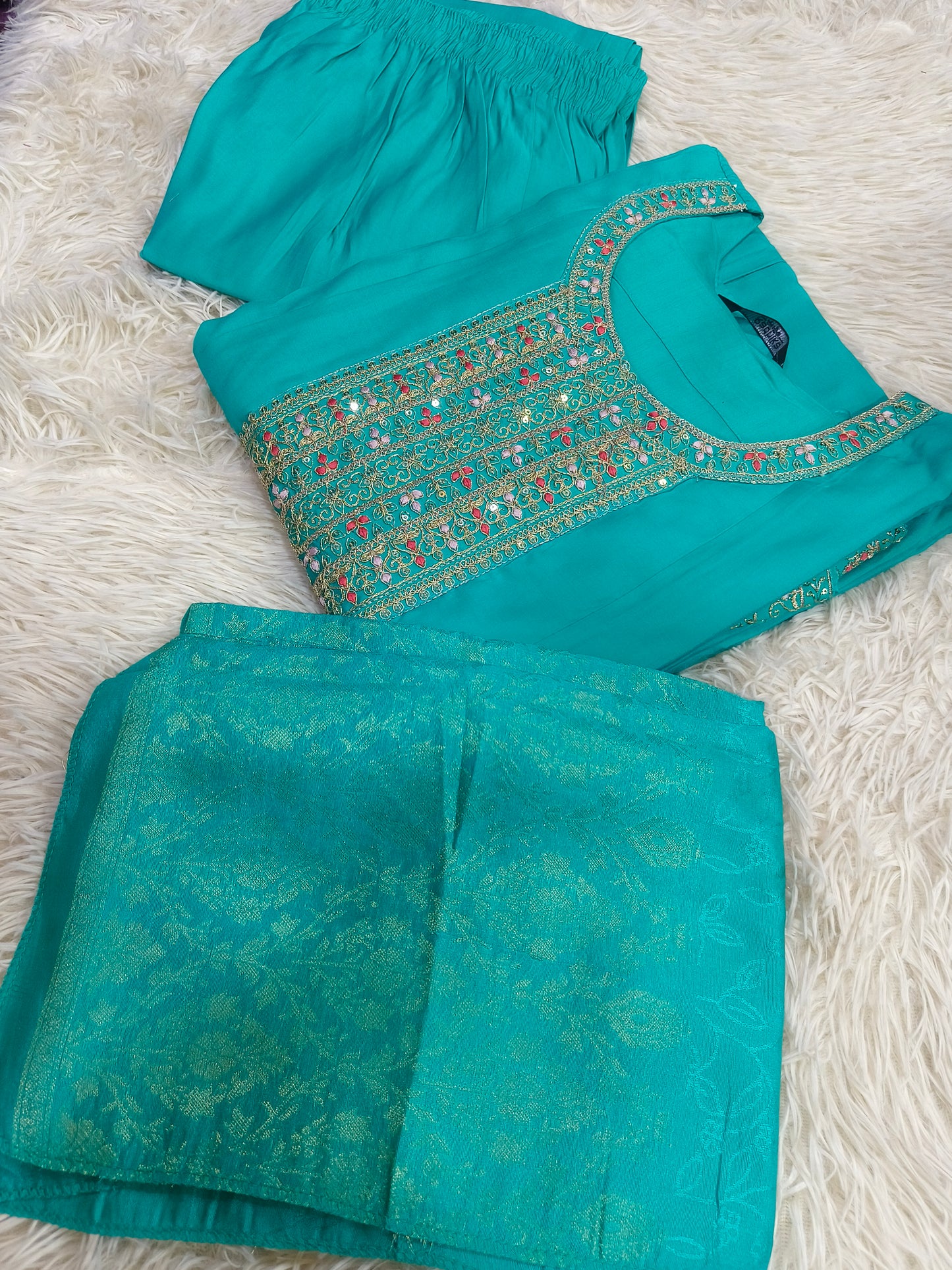 Mint Green designer anarkali suit