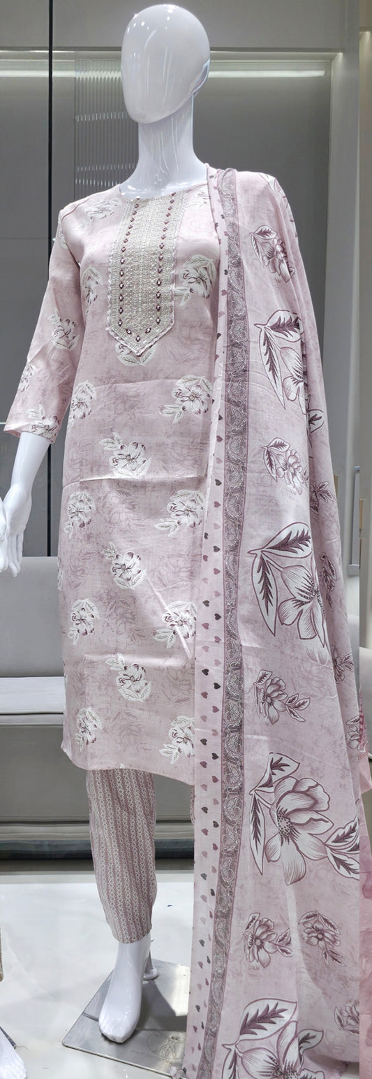 Pestel Light brown Eelgent Pure cotton side cut set