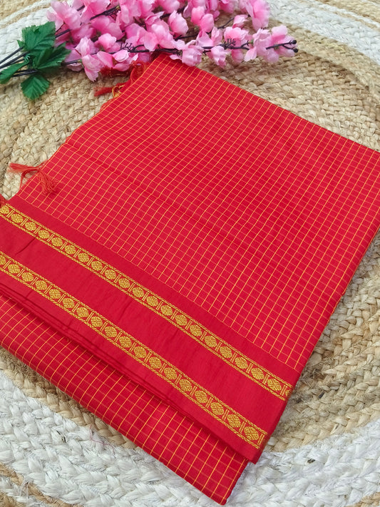 Red Vintage Arani silk saree