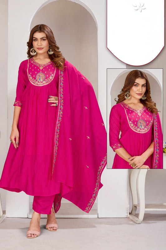 Rani Pink Eelgent Aline designer suits