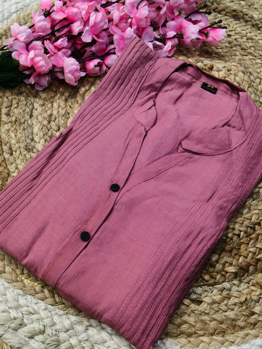 Mauve Plain Kurti