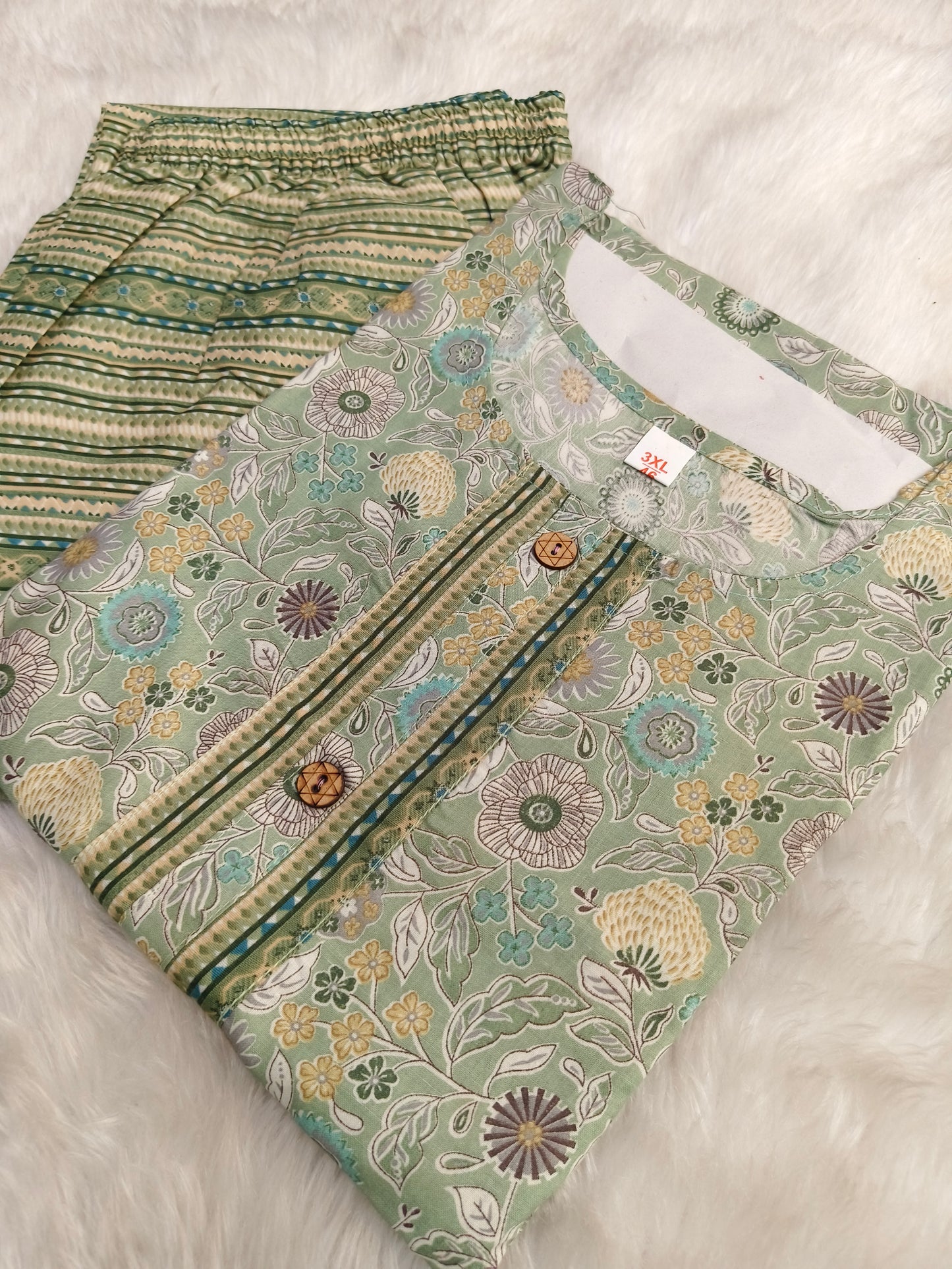 Light green cotton suits
