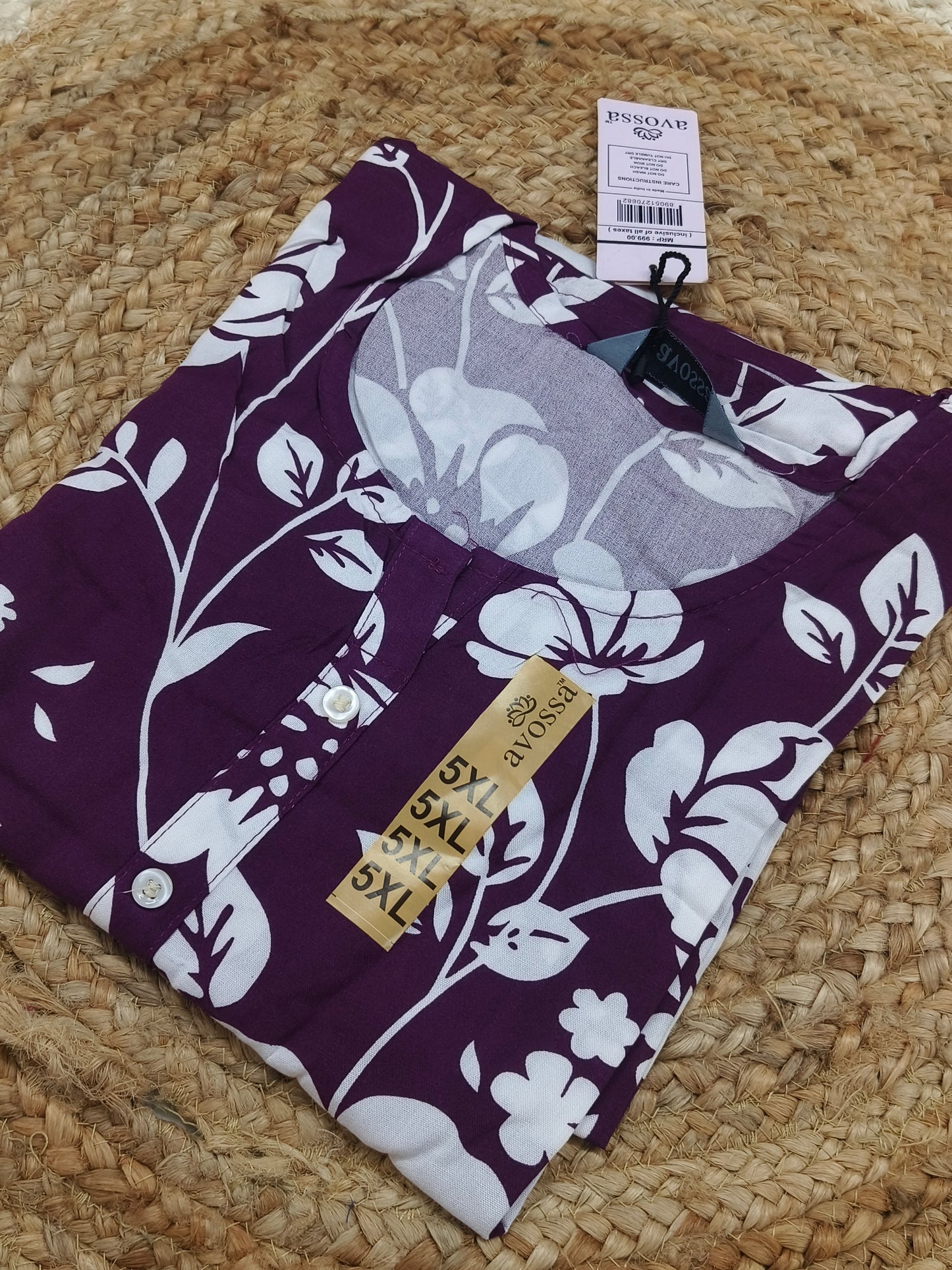 Wine Rayon straight kurta
