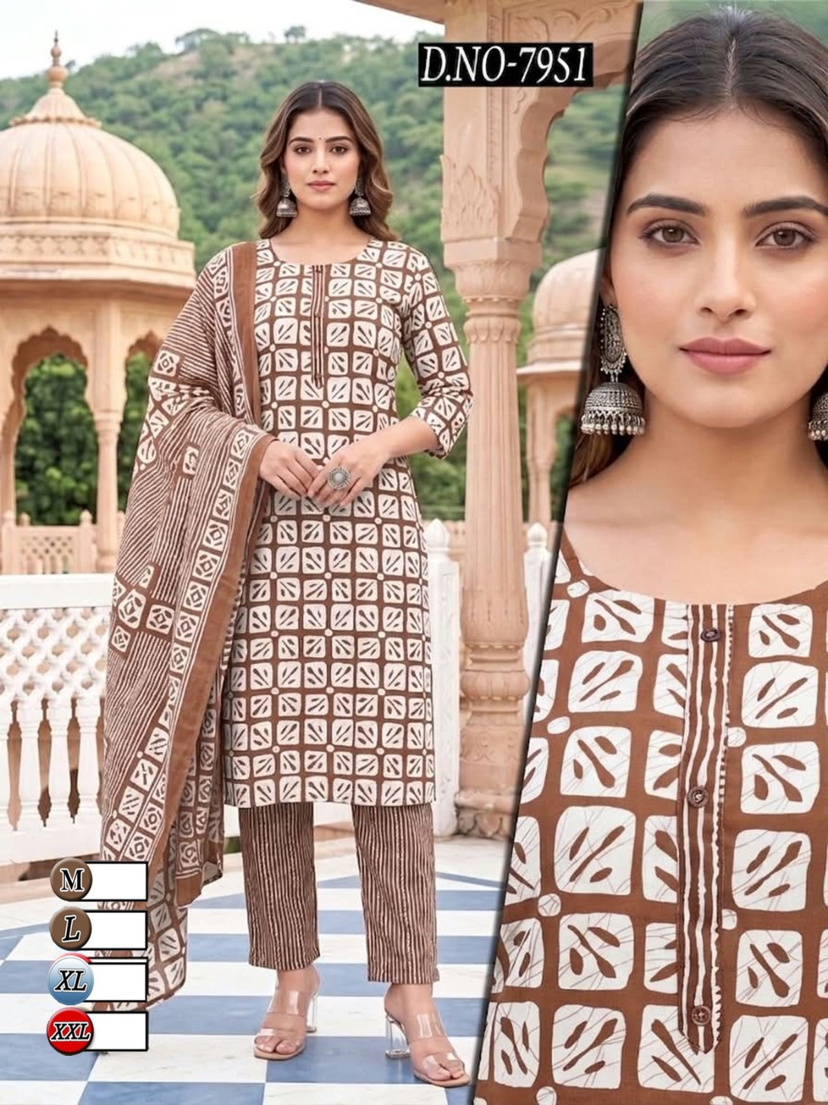 Orange  Cotton sets with duppatta