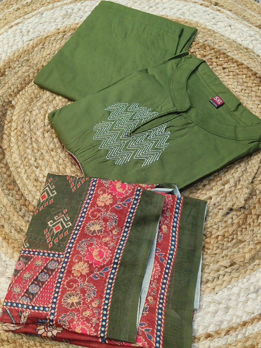 Green pure cotton suits
