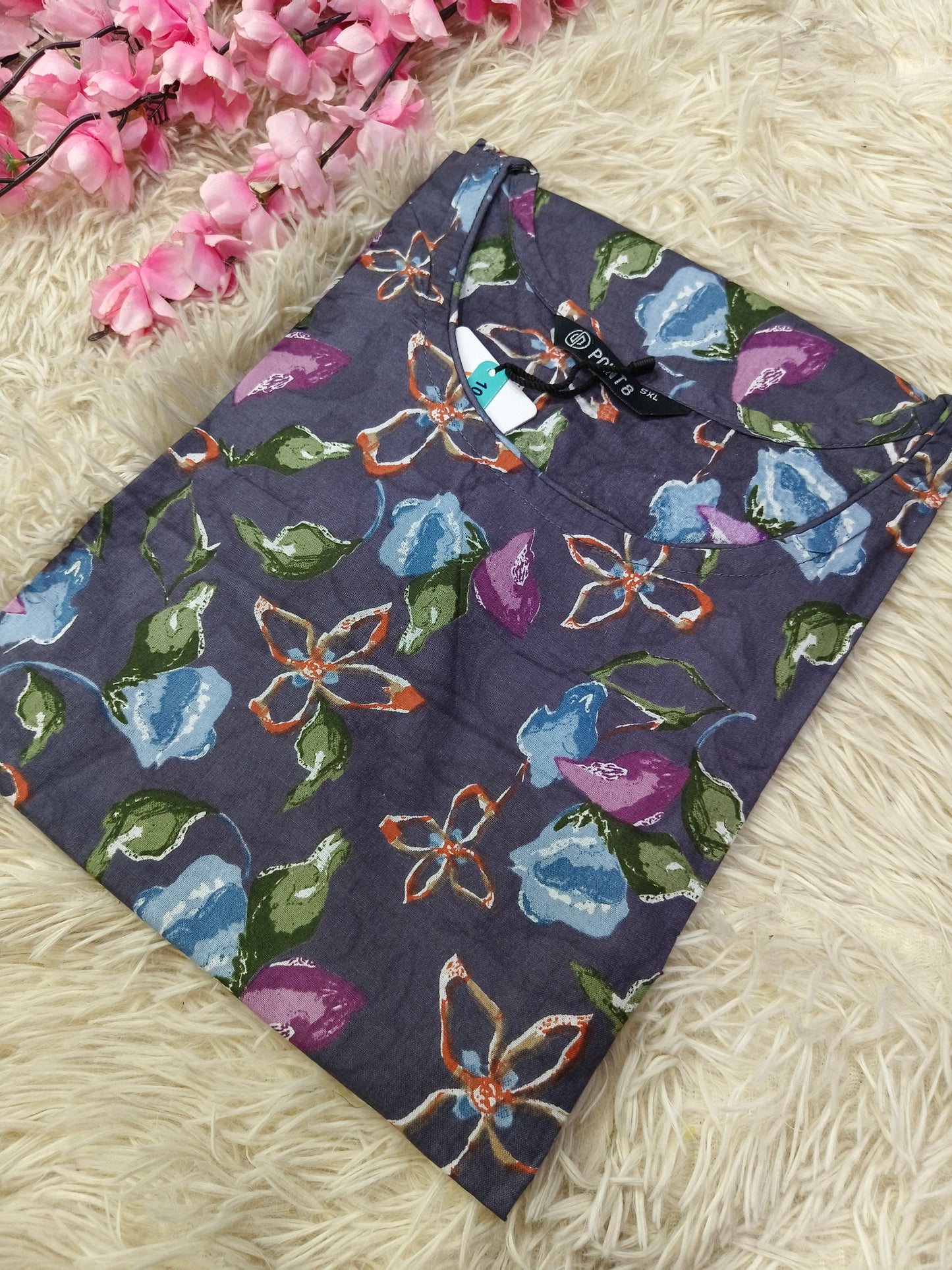 Dark Grey Pure cotton Nighty