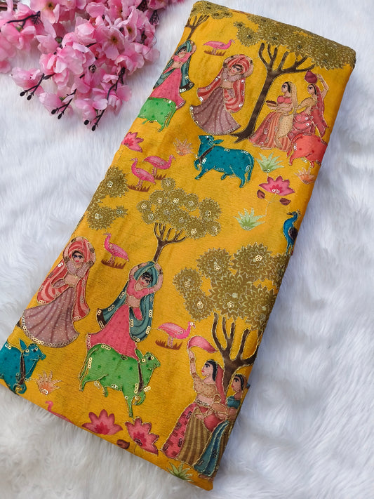 Yellow Silk blouse piece