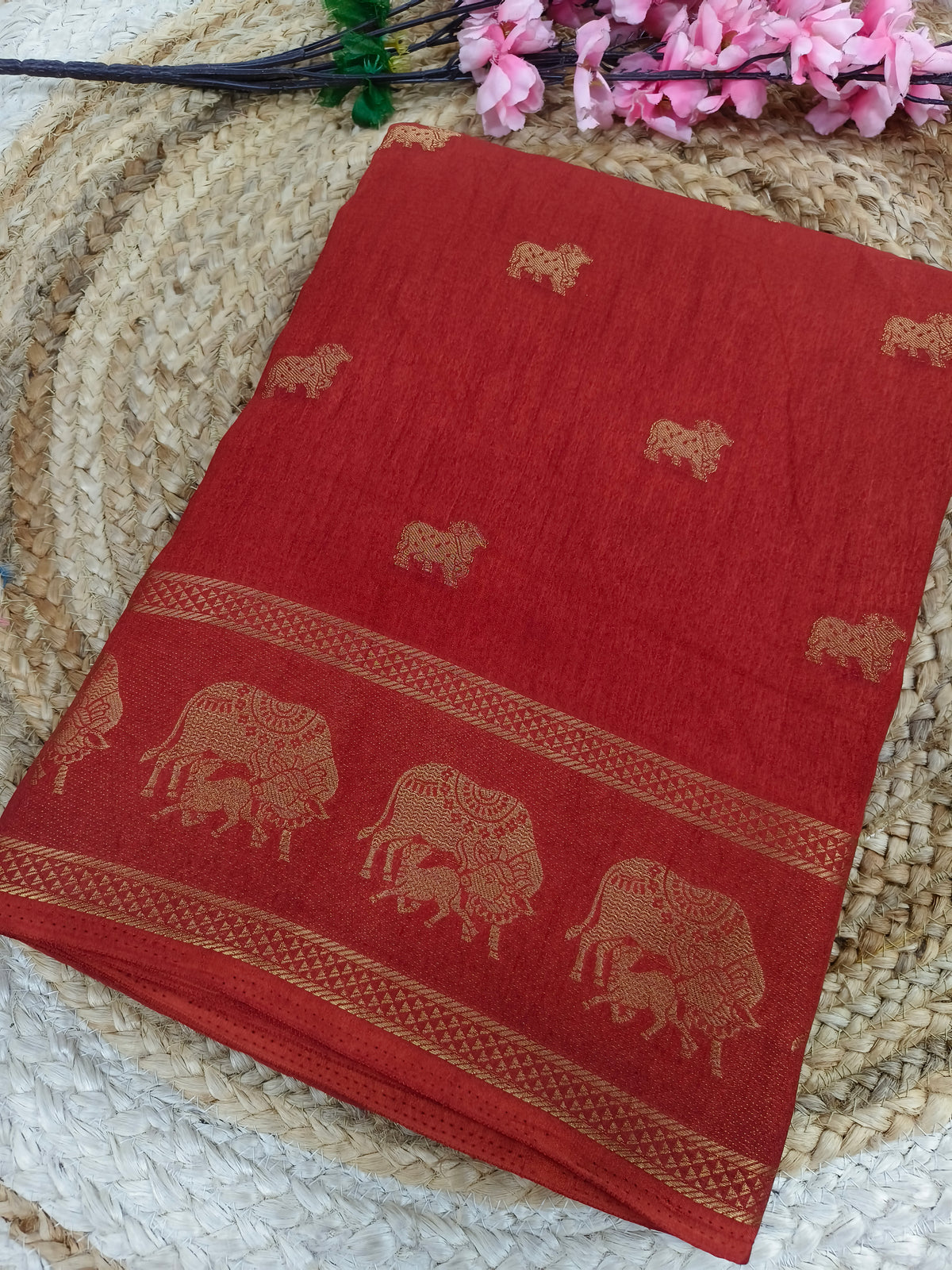Maroon Elegant silk saree