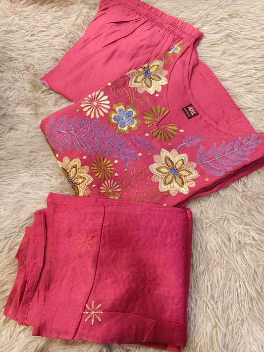 Peach designer Aline suit