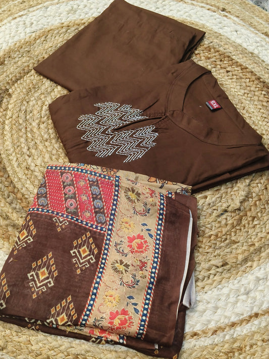 Brown pure cotton suits