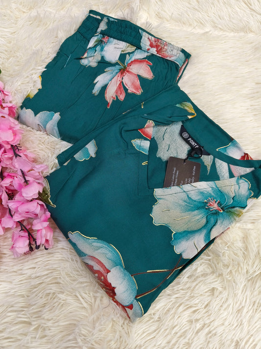 Teal Blue korean style cord set