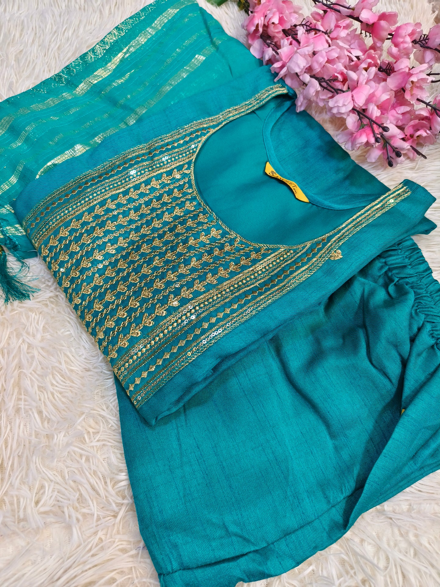 Blue  designer straight cut Suit