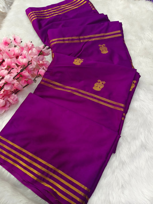 Mejanta pink semi silk saree