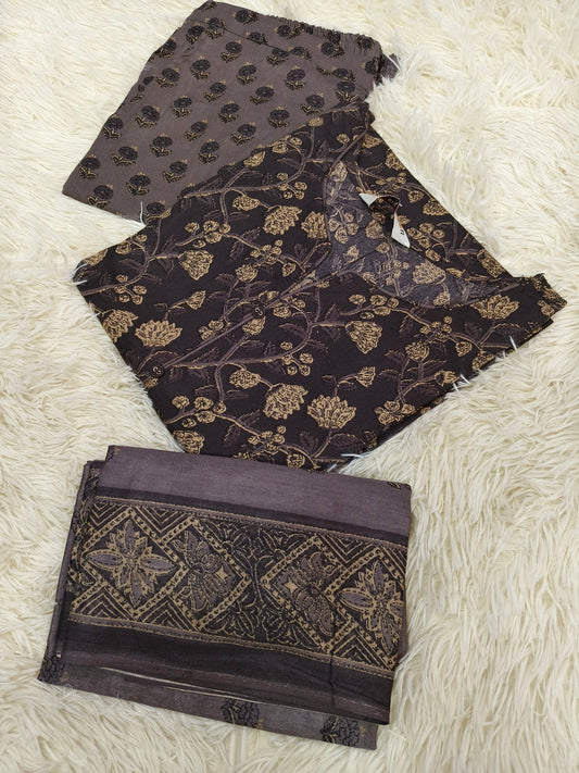 Black Pure Cotton sets with duppata