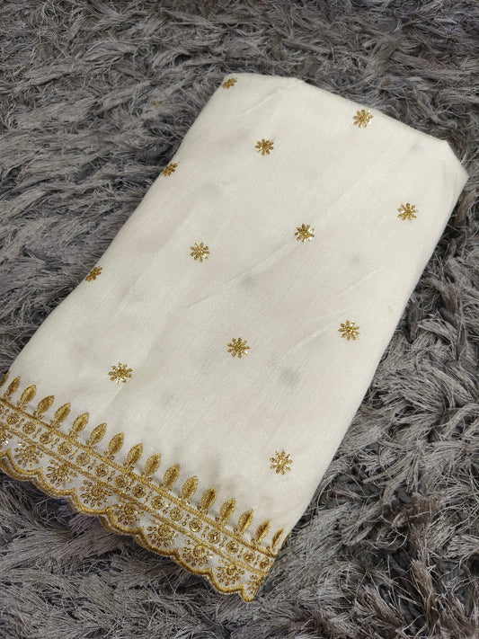Cream Silk Cotton blouse material