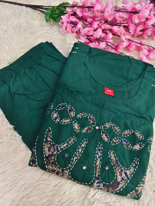 Green cotton cord suits