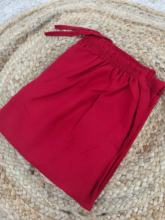 Red Rayon plazo pant