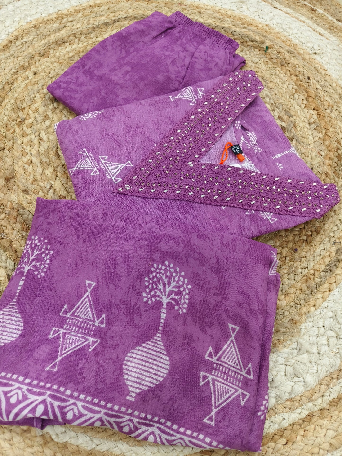 Pink Cotton sets with duppatta