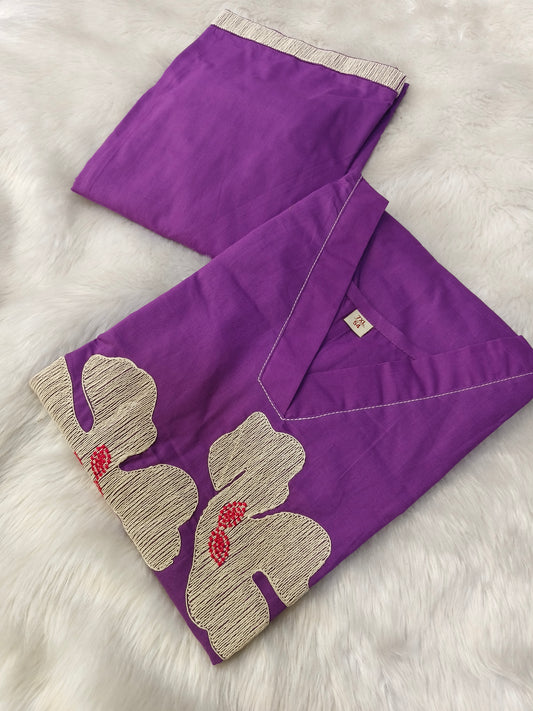 Purple pure cotton cord set