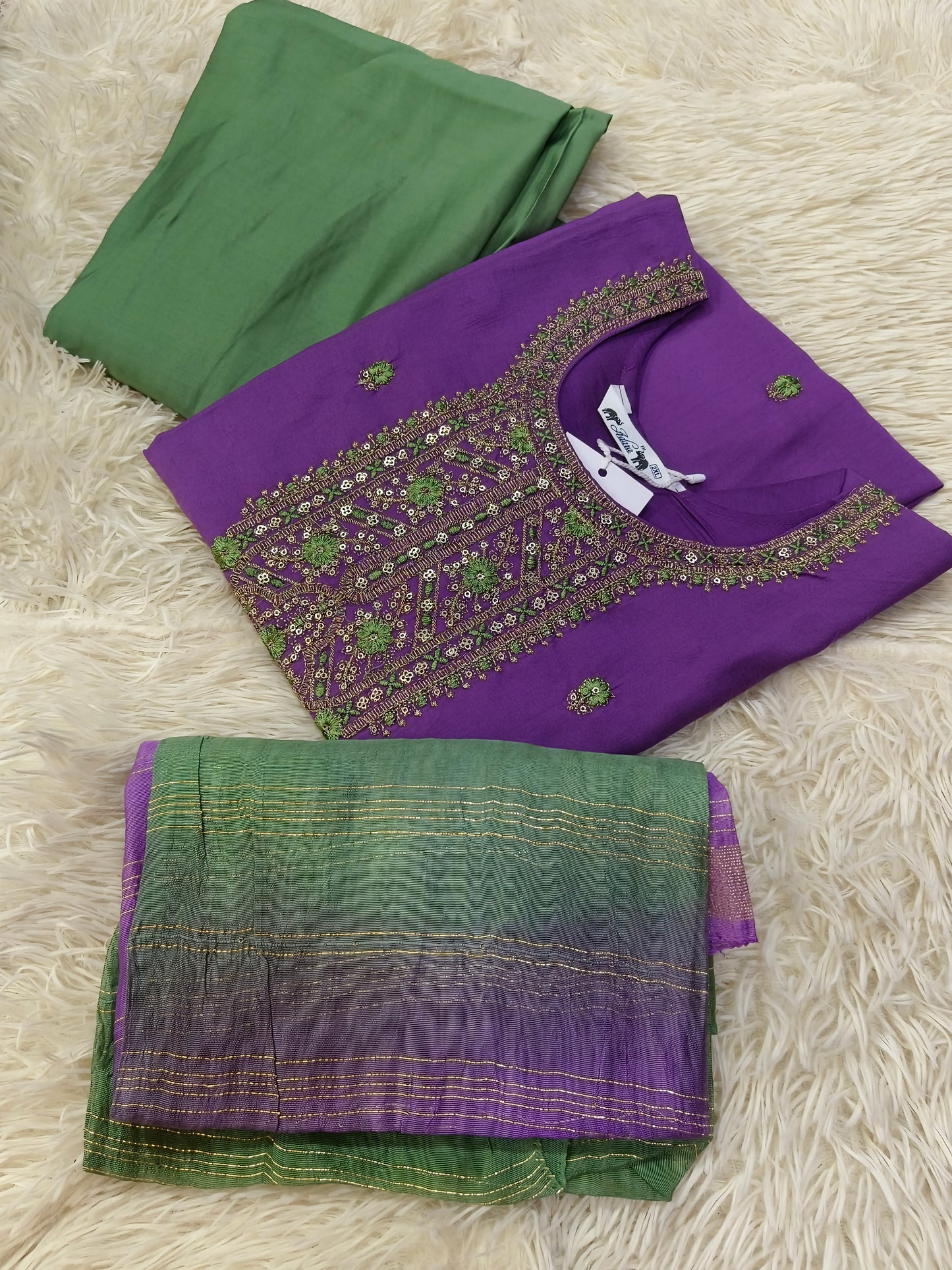 Lavender With Green Eelgent designer suits