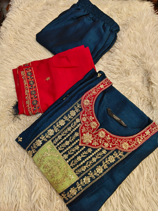 Peacock Blue Elegant designer suits