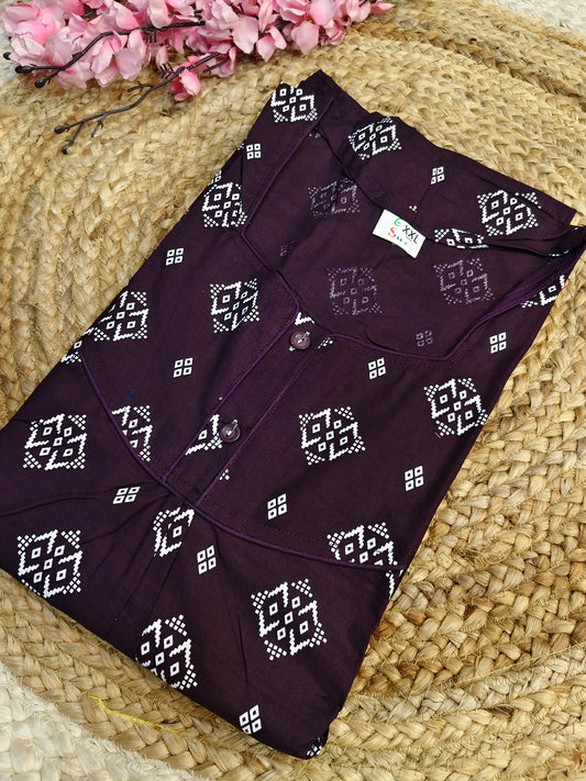 Wine Pure cotton Nighty
