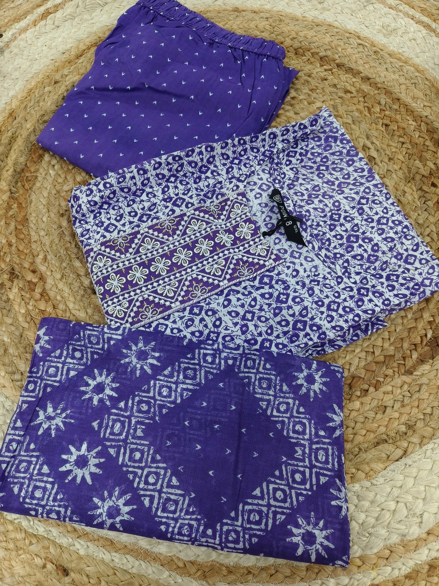 Purple Pure cotton Anarkali suit