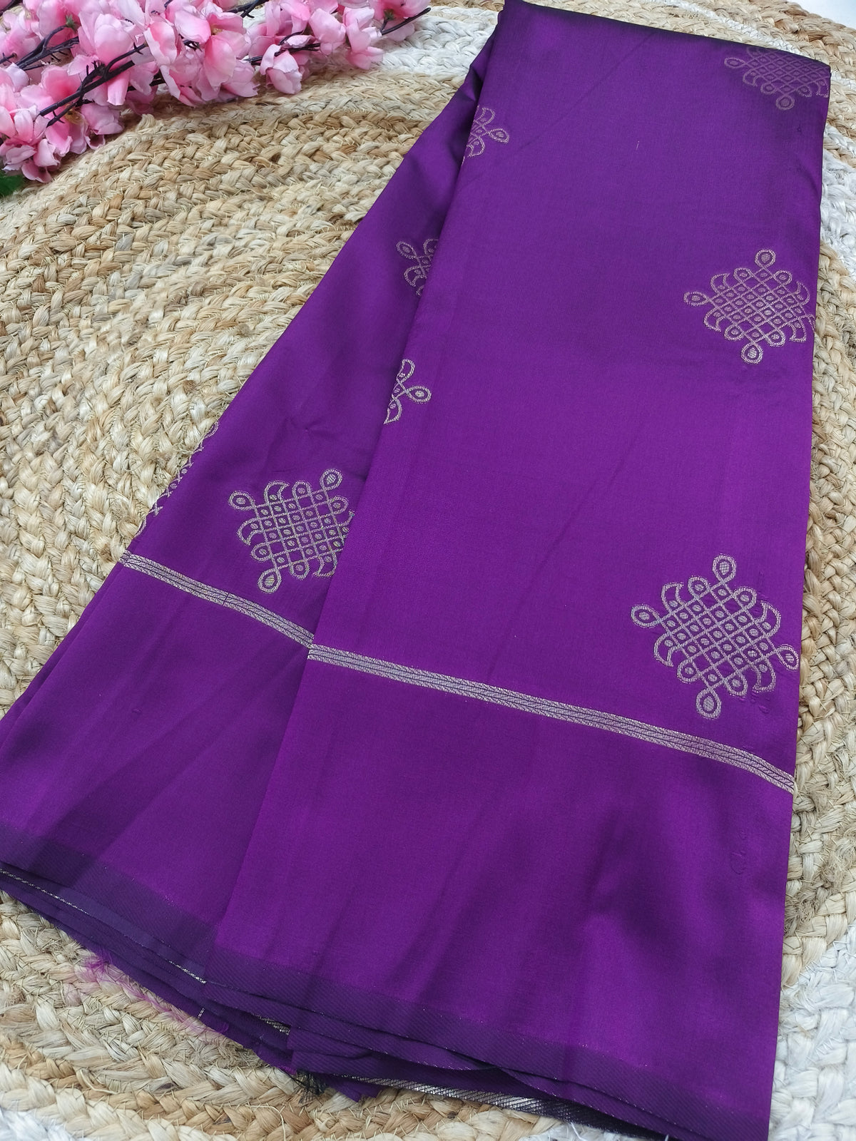 Purple Elegant soft silk saree