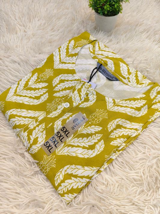 Yellow Rayon straight kurta