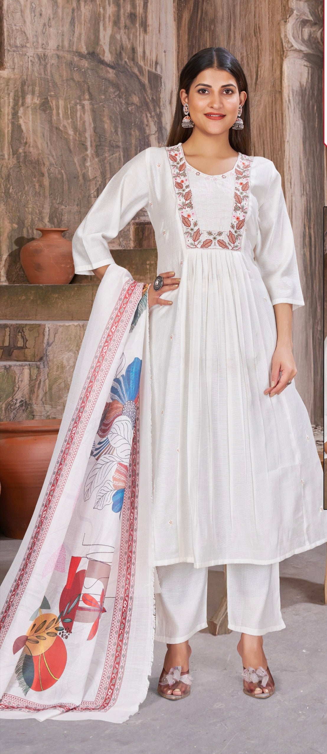 White Elegant Aline designer suits