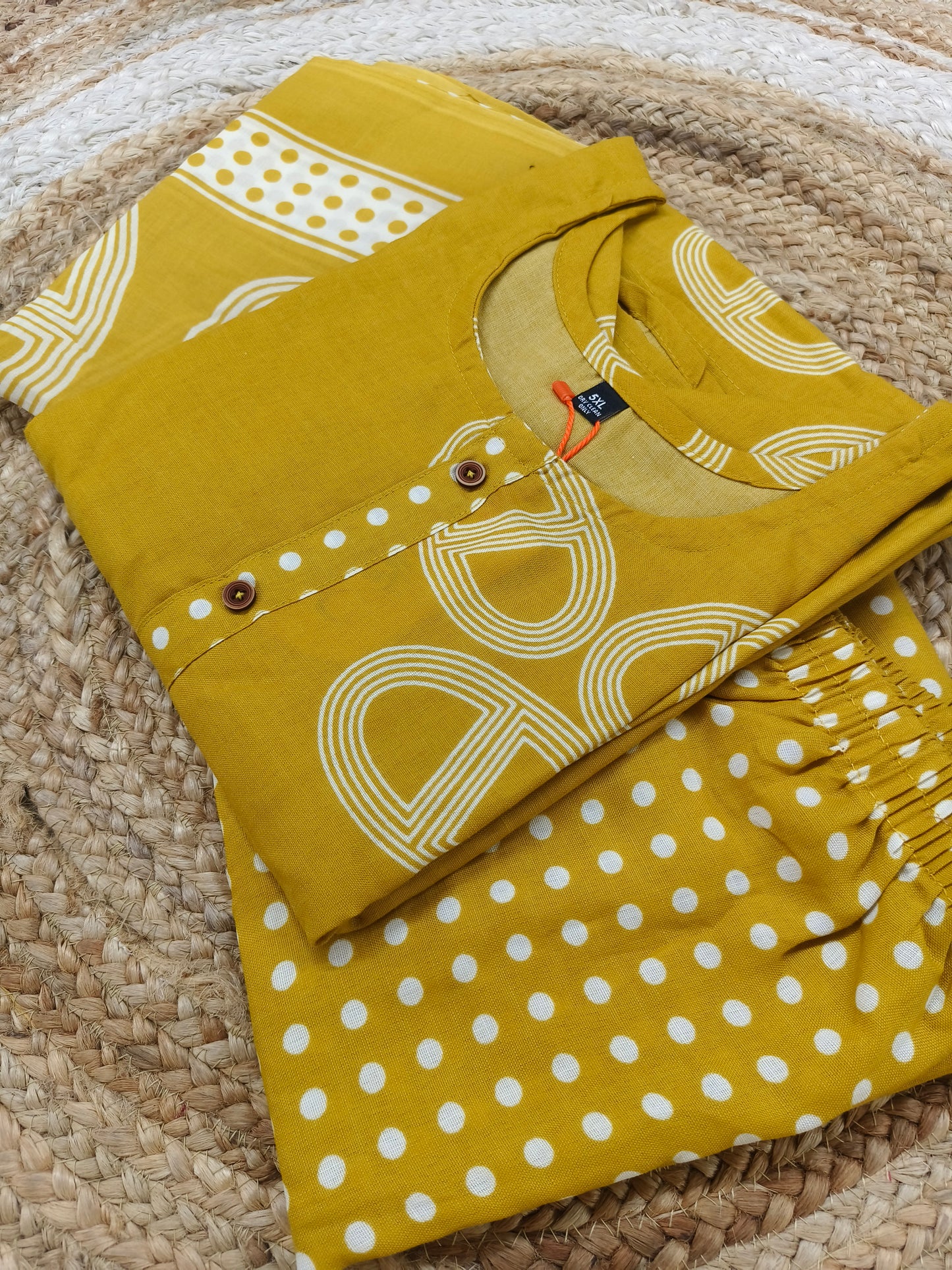 Yellow Cotton sets with duppatta