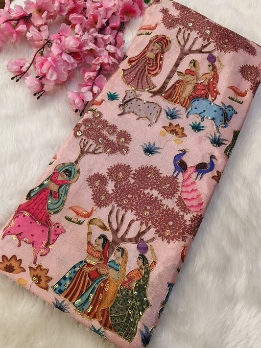 Light Pink Silk blouse piece