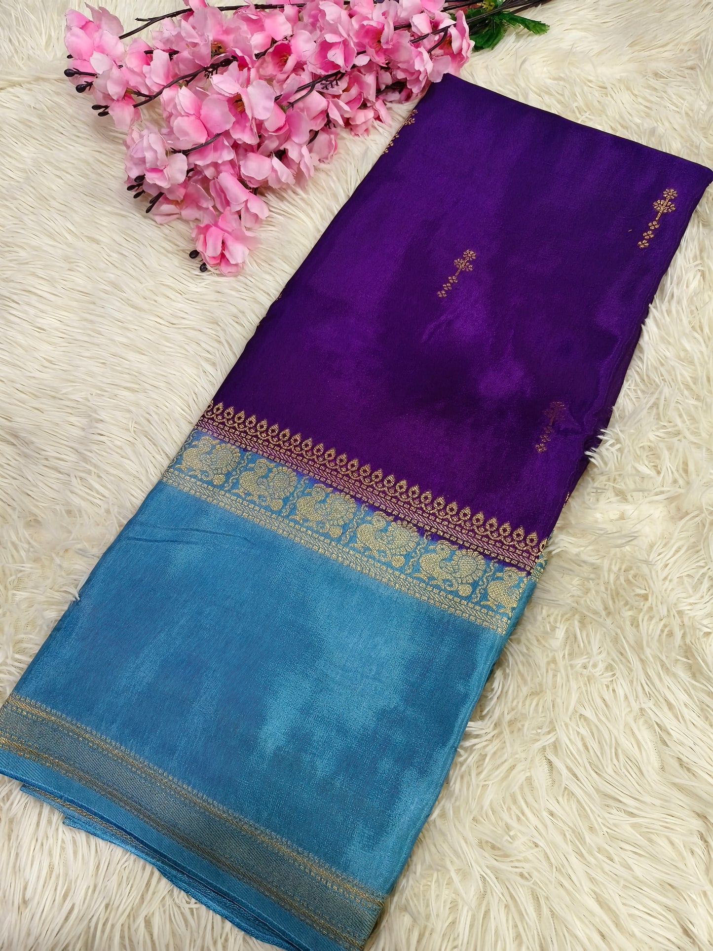 Red with Pink Munga silk saree