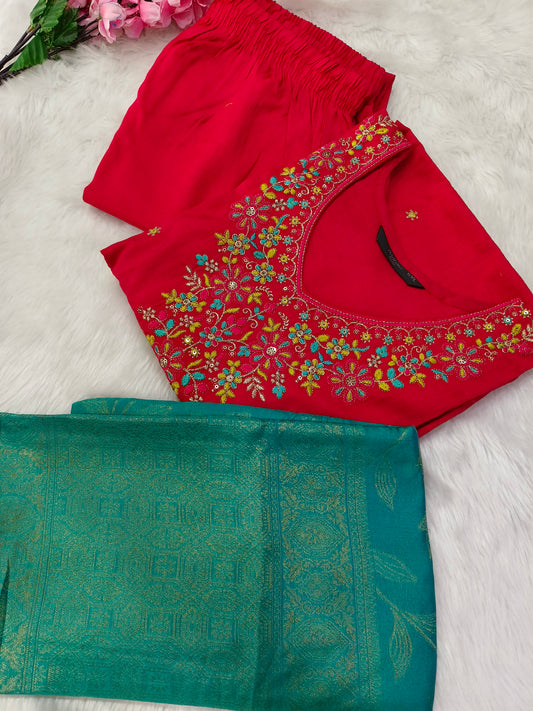 Pink designer suit